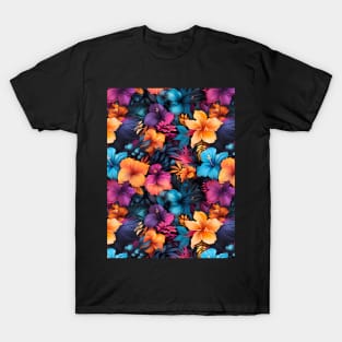 #9 Floral Pattern. Hibiscus Flower Pattern. T-Shirt